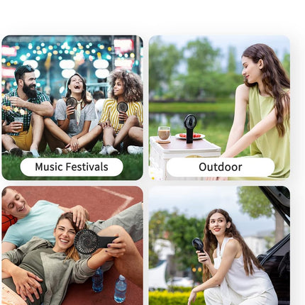 Easyacc Handheld Fan, 5000 Battery Portable Fan 735H Working Time] Usb Rechargeable, 4 Speed Cooling Personal Fan, Mini Hand Held