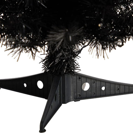 Nearly Natural 2ft. Black Artificial Christmas Tree with 35 LED Lights and 72 Bendable Branches