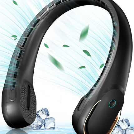 Neck Fan, Portable Bladeless Neck Fans, Upgrade 360° Airflow, Super Quiet, 3 Speeds, 4000Mah Personal Wearable Neck Fan, Upgraded