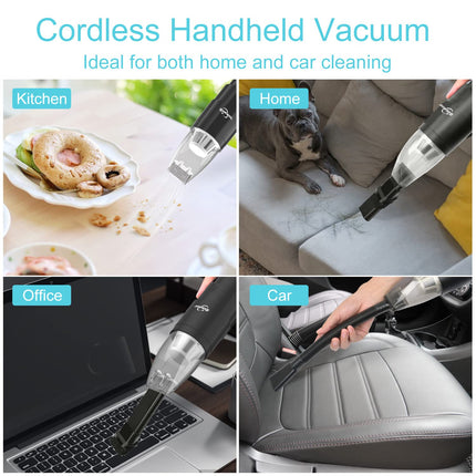 Handheld Vacuum Cordless, Mini Car Vacuum Cordless Rechargeable With 120W15000Pa Brushless Motor Suction, Portable Vacuum Suitable For Car Home Cleaning