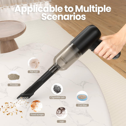 Small Handheld Car Vacuum Cleaner Cordless, Portable Hand Dust Buster With 6000 Pa High Power Suction, Ultralightweight, Wireless Aspiradora Carro Rechargeable, Mini Hand Held Vacuum