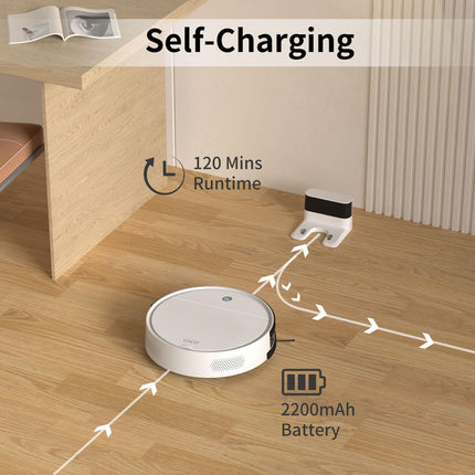 Okp Robotic Vacuum Cleaner, Wifiappalexa, Robot Vacuum Cleaner With Schedule, Efficient Filtration System, Selfcharging, Slim Design, Quiet, Perfect For Hard Floors, Pet Hair, Carpets
