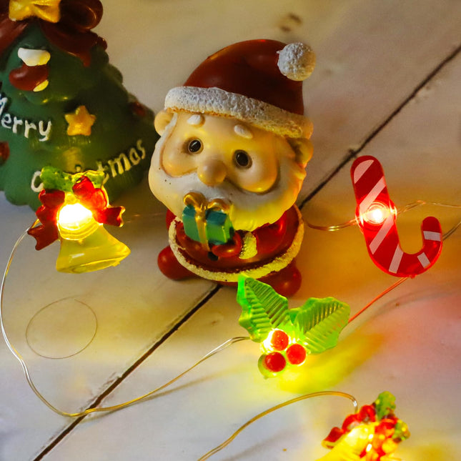 Christmas Decorations String Lights, 30 LED Copper String Lights with Remote Control & Waterproof Jingling Bell&Candy Battery Operated Fairy Lights for Indoor Outdoor, Xmas Tree Decor (Warm White)