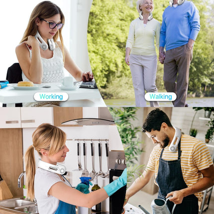 Neck Fan, Hands Free Bladeless Neck Fans Portable Rechargeable, 360° Cooling Neck Fan, 4 Speeds, Quiet, 5200 Mah Battery Operated