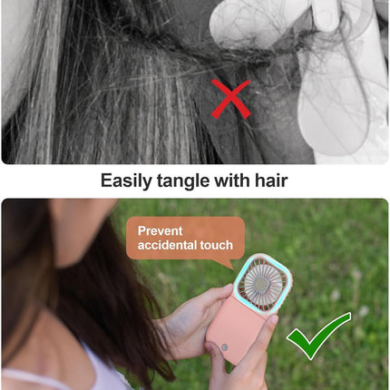 FColor Mini Handheld Fan Portable Personal Fan Rechargeable Mini Fan Usb Operated Cooling Fan Folding Power Bank Neck Travel