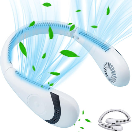 Fayhijun Portable Neck Fans Rechargeable 3 Speed Neck Air Conditioner Cooler Super Quiet Working Personl Usb Neck Fan Men Women