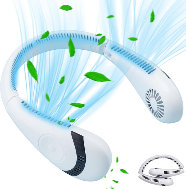 Fayhijun Portable Neck Fans Rechargeable 3 Speed Neck Air Conditioner Cooler Super Quiet Working Personl Usb Neck Fan Men Women