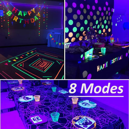 Solhice 60ft Black Light String Lights for Glow Party, 240 LEDs Blacklights Christmas Fairy Lights with Remote Plug in for Bedroom Birthday Party Indoor Décor