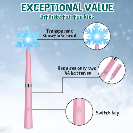 Wireless Remote Control Outlet, Magic Light Wand for Christmas Tree Lights and Home Decoration Lights, Remote Light Switch with Music, Christmas for Kids/Friends/Family, Pink