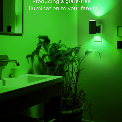 L LOHAS LED Night Light, Christmas Night Light, Night Lights Plug into Wall, Green Night Light with Light Sensor, Dimmable Night Lights Decorative for Holiday, Home Decor, Party Decor, 2 Pack