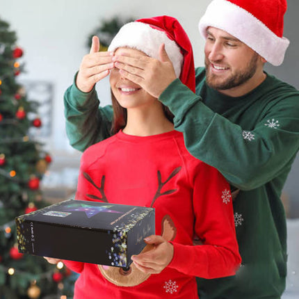 Christmas Star Tree Topper Lights 9.5 inch with Versatile Remote Controller Treetop Christmas Decoration Light Bethlehem Star (LED Color-Changing 3AA Battery Powered)