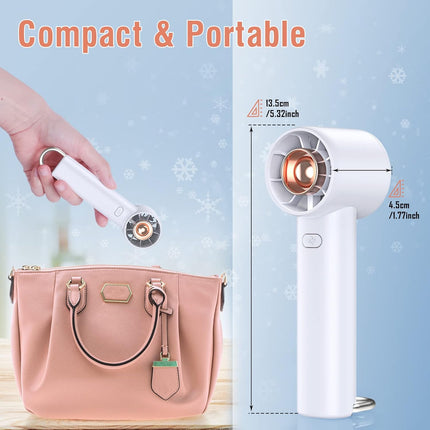 Handheld Fan, Mini Portable Fan With 3 Speeds, Ultra Quiet, Lightweight, Usb Rechargeable Battery Operated Personal Fan, 12 Hours