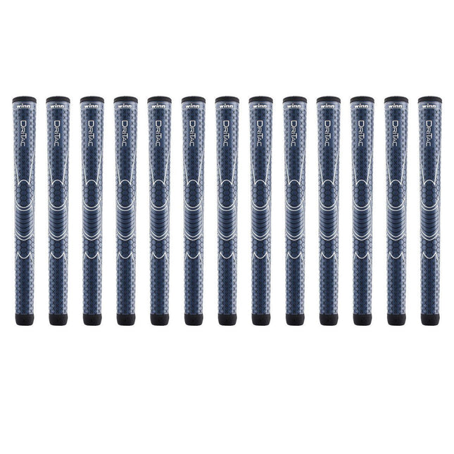 Winn Dri-Tac Midsize (+1/16 Inch) Navy Blue 13 Piece Golf Grip Bundle (