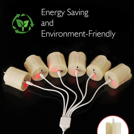 Homemory Rechargeable Flameless Candles with Timer Remote, 2" x 2" Realistic Battery Operated LED Votive Tea Lights, 12Pack Electric Fake Candle in Warm White (USB Charging Cable Included)