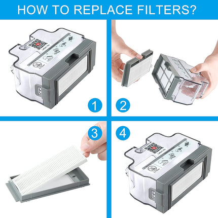 12Pack Parts Accessories Compatible With Lefant M201 T800 U180 T700 M520 M571 Okp K7 K8 L3 Moosoo Mt501 Mt710 Mt720 M501B Vacuum Cleaner, Hepa Filters Side Brushes Not For M210 M213