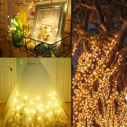 Twinkle Star 2 Pack Solar String Lights Outdoor, Total 80 FT 240 LED Solar Fairy Lights Outside Waterproof 8 Modes, Christmas Tree Light for Patio Garden Party Backyard Wedding Decor Warm White