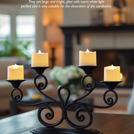 Homemory 12Pack 400+Hour Remote Control Flameless Candles, 2/4/6/8H Timer Led Votive Candles, Battery Operated Tea Lights for Wedding Table Centerpiece, Holidays, Halloween Pumpkins, Christmas Decor