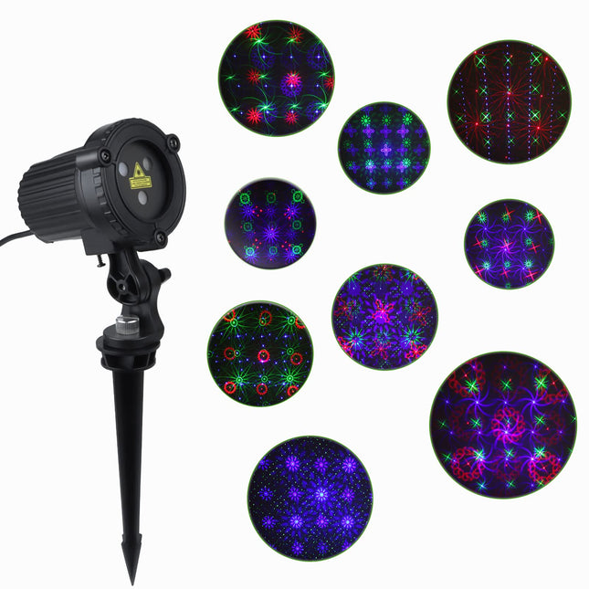 Outdoor Laser Christmas Projector Lights 18 Pattern Decorative Laser Projector for Home and Garden