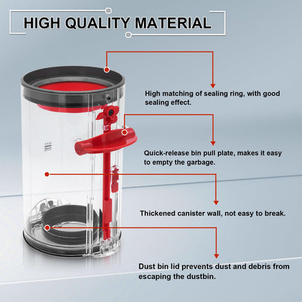 Dust Bin For Dyson V11 V15 Sv14 Sv15 Sv22 Vacuum Cleaner Canister Bin Parts For Dyson V11 Large Bin Part No. 97005001 And Part No. 96544301