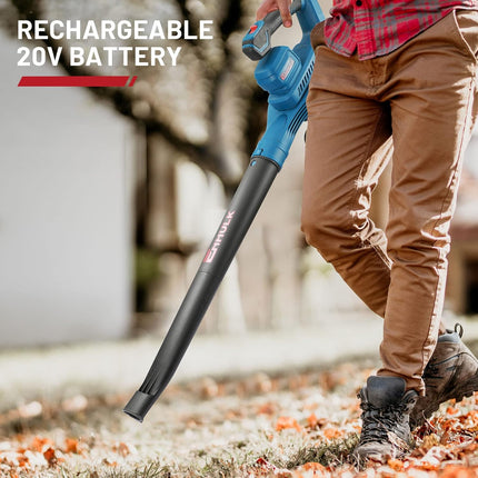 Enhulk Cordless Leaf Blower, 20V Leaf Blower 160MPH Max 2 Speeds, 2 Adjustable Tubes, Lightweight Portable Blower for Cleaning Leaf, Dust, Debris, Patio, Car, Porch (Battery Charger Included)