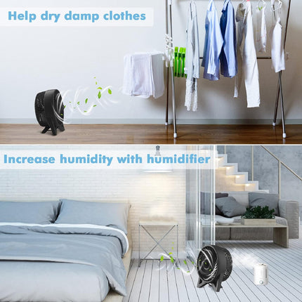 Dr. Prepare Quiet Desk Fan, 8 Inch Powerful Table Fan, Small Bedside Fan With 2 Speeds, Portable Personal Cooling Fan For Bedroom