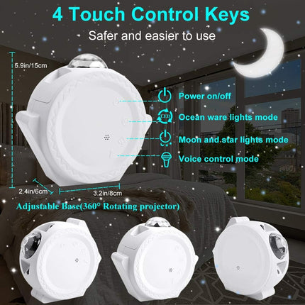 Star Projector, TRAALL 4 in 1 Galaxy Projector with Bluetooth Speaker & Timer, Remote&Voice Control, 18 Lighting Effects, Unique Sky Star Projector Night Light, Christmas Decorations for Kids Adults