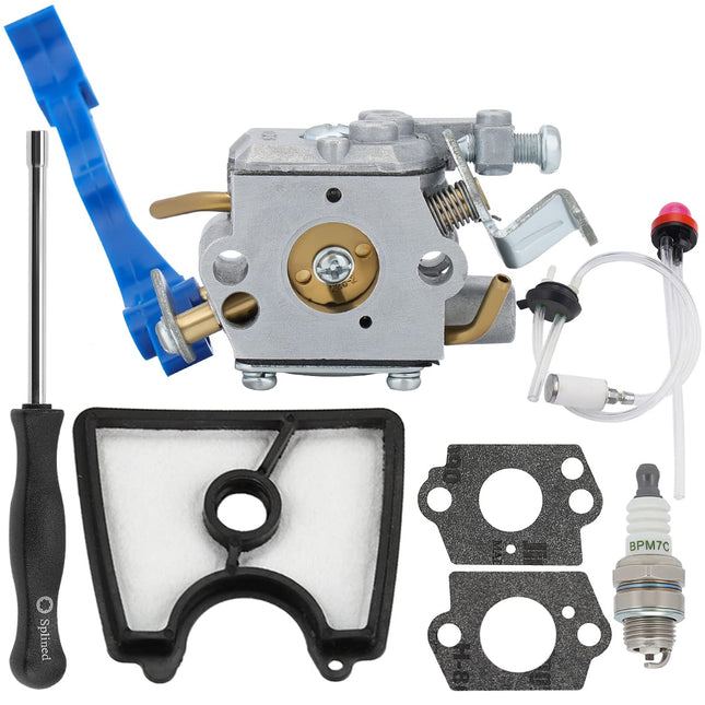 HeyCarb 590460102 C1Q-W37 Carbuetor for Husqvarna 125B 125BX 125BVX Leaf Blower Jonsered B2126 BV2126 Craftsman Blower with 545112101 Air Filter Replace 545081811
