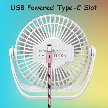 Usb Desk Fan, 6 Inch Fan 3 Quiet Speeds, Strong Airflow, Mini Portable Table Fan Usb Powered, Personal Cooling Fan, Desktop