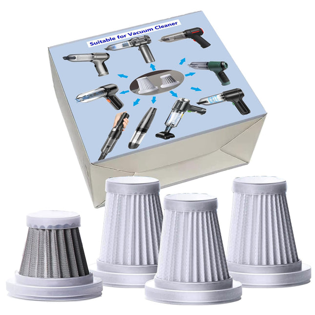 Portable Vacuum Filters For Saker, Sakerplus,Auxtur, Fanisic, Ekbas, Alk,Xcool Etc., Filters For 3In1 Vacuum, Desktop Car Pc Table Top Handheld Vacuum.1Pcs Steel Filter And 3Pcs Hepa Filters