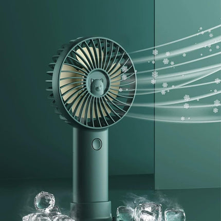 Handheld Mini Fan, Portable Usb Rechargeable 3 Speeds Personal Small Desk Table Fan With Base, 822 Working Hours For Travel/Commu