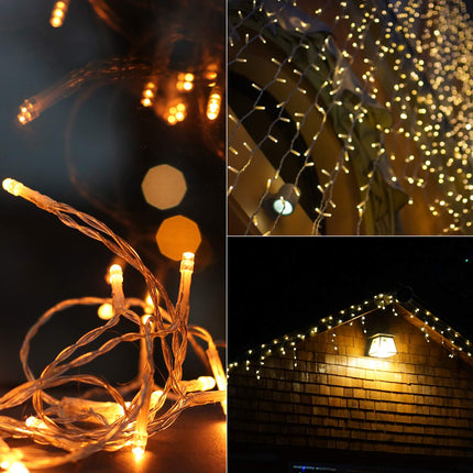 Brightown Icicle Lights Outdoor, 40 FT 432 LED 8 Modes Icicle Christmas Lights with 81 Drops, Icicle String Lights with Remote &Timer, Waterproof Fairy Lights for Indoor Tree House Decor, Warm White