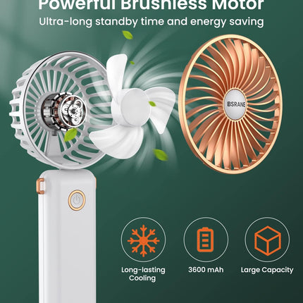 Personal Fan, Portable Fan Rechargeable, 3600Mah Handheld Fan That Blow Cold Air, 4 In 1 Necklace Fan, Mini Hand Fan For Travel