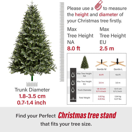 Tree Nest Christmas Tree Stand for Artificial Tree Christmas Base Holder for 6ft 6.5ft 7ft 7.5ft 8ft Fake Tree Stable for Xmas Tree no Christmas Tree Collar or Tree Skirt Needed (Gentle, White)