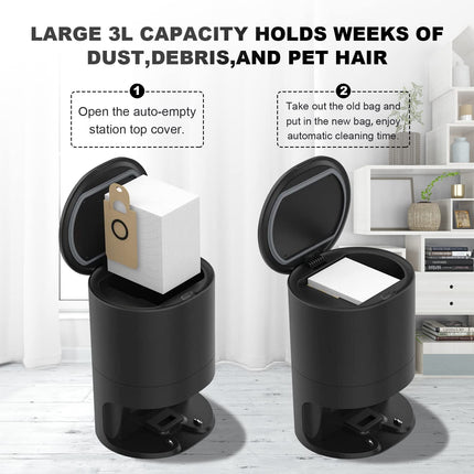 Dust Bag For Ihome Nova Vacuum Bags For Kyvol Cybovac S31 For Uoni V980 Plus Q6 For M7 Pro M8 Max,For For Neabot Nomo N1+, N1 Plus,N2 Robot Cleaner Accessories 2.5L Large Capacity Disposable12 Pack