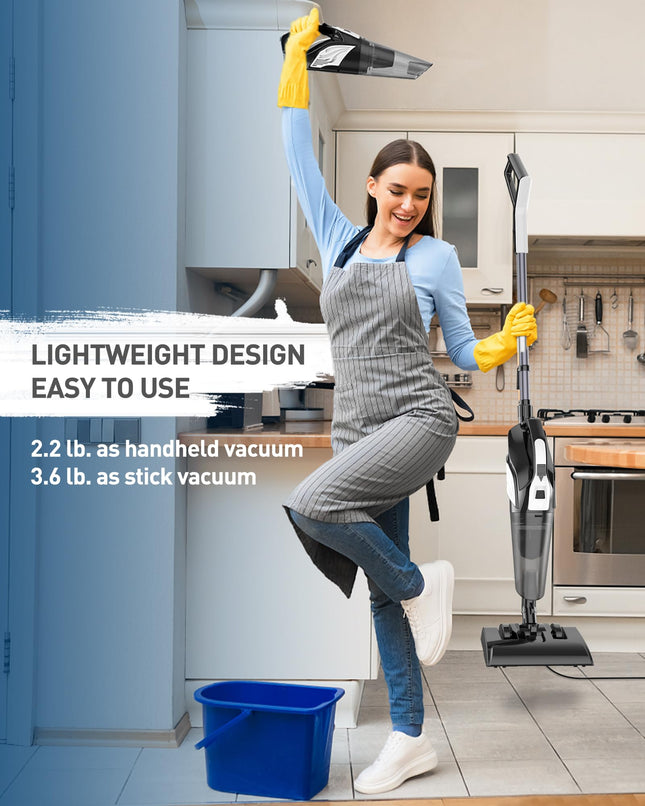 Hihhy Vacuum Cleaner, Stick Vacuum Corded, 4In1 Handheld Small Vacuum Cleaners For Home, Mini Vacuum Lightweight 20Kpa 600W Powerful Suction, Portable Hand Held Vac For Hard Floor