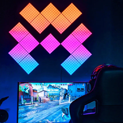 Twinkly Squares Master Panel, RGB LED Panel, Including 1 Main Panel and USB-C Power Supply, Compatible with HomeKit, Alexa and Google Home, Gaming Lights and Streaming, 16M+ Colors