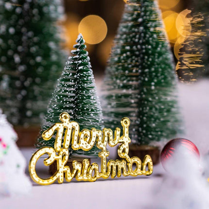 6PCS Mini Christmas Trees, Artificial Small Bottle Brush Trees Miniature Pine Trees with Snow and Wood Base for Xmas Holiday Party Tabletop Decors