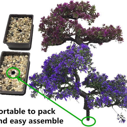Artificial Bonsai Tree-Fake Plant in Pot Artificial Plants,Faux Bonsai Japanese Pine Bonsai Artificial Plants for Home Decor Indoor,Office/Windowsill/Yard,Desktop Display, Zen Garden Décor