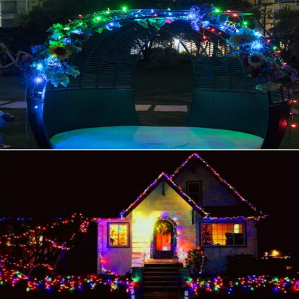 2 Pack 200 LED Solar String Lights, 85.2ft 8 Modes Waterproof Solar Christmas Lights Outdoor for Xmas, Garden, Tree, Yard, Wedding, Party (Multicolor)
