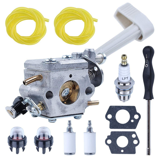 Adefol RY08420A Backpack Leaf Blower Carburetor and Carb Adjusting Tools for Ryobi BP42 RY08420 with Fuel Filter Line Replacement Parts for 308054079 530069247