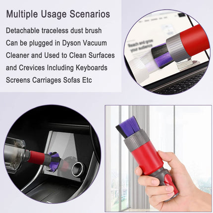 V8 V10 Traceless Dust Brush Compatible For Dyson V7 V8 V10 V11 V15 Vacuum Cleaner, Soft Bristle Dust Removal Brush, For Fine Surfaces.