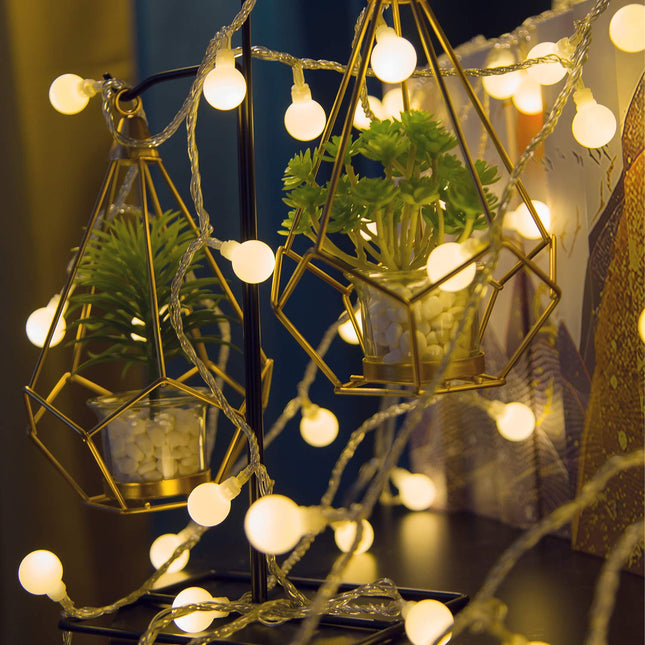 43 ft 70 Led Christmas Lights Globe String Lights Plug in for Bedroom Decor Indoor Outdoor Fairy Light for Home Wall Garden Decorations Warm White
