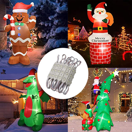 LED Module, LED Lights for Inflatables White 20pcs 9.8 Ft 5730 SMD 150LM Per LED Module IP65 Waterproof Decorative Light for Advertising Signs with Tape Adhesive Backside(White Light)