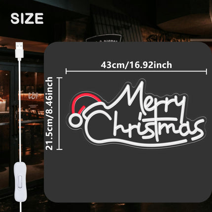 Merry Christmas Neon Sign Merry Christmas Signs for Wall Decor, Christmas Room Decor LED Neon Lights for Bedroom, Living Room, Party, Holiday, Xmas Decorations