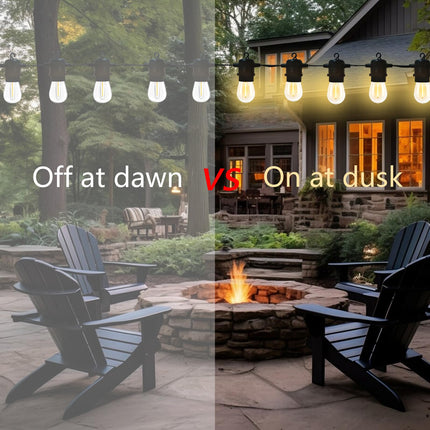 S14 LED 25FT Patio Outdoor String Lights, 8+1 Shatter-Proof LED Bulbs, Hanging Backyard Lights, for Outdoor terraces, Backyard Garden Balcony Decorations, Small Restaurants, and Commercial uses