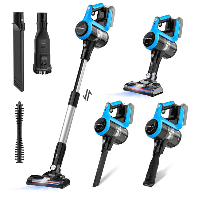 Livowalny Cordless Vacuum Cleaner For Makita 18V Battery, 6 In 1 Lightweight Stick Vacuum With 2 Mode Suction, 250W Brushless Motor, 20Kpa Stick Cordless Vacuum For Hardwood Floor Pet