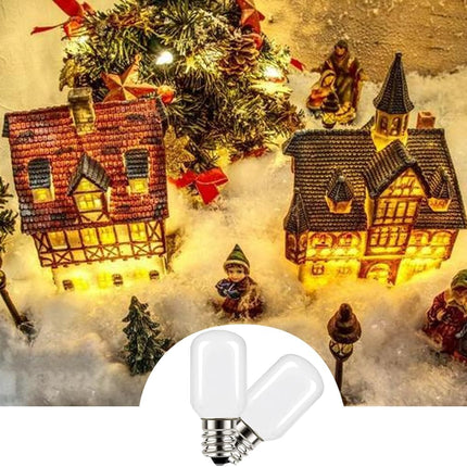 Christmas Villages Replacement Light Bulb 6W 6Watt Incandescent Night Light Bulb,120-Volt Mini Light Bulb Candelabra E12 Base for Home Decorate -6Pcs