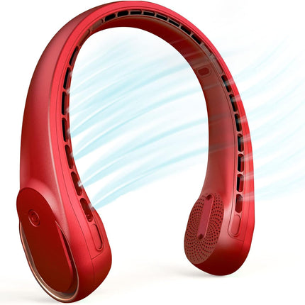 Neck Fan,Portable Neck Fan,Bladeless,4000Mah,Rechargeable,360°Cooling,Upgrade Strong Wind,3 Speeds,Material Excellent And Durable