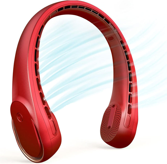 Neck Fan,Portable Neck Fan,Bladeless,4000Mah,Rechargeable,360°Cooling,Upgrade Strong Wind,3 Speeds,Material Excellent And Durable