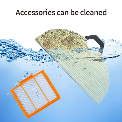 Jyailifis Rv2610Wa Vacuum Mop Pads Compatible With Shark Rv2610Wa Rv2620Wa Rv2410Wd Av2610Wa Ai Ultra 2 In1 Robot Vacuum, 4 Mop Pads, 2 Filters, 4 Side Brushe